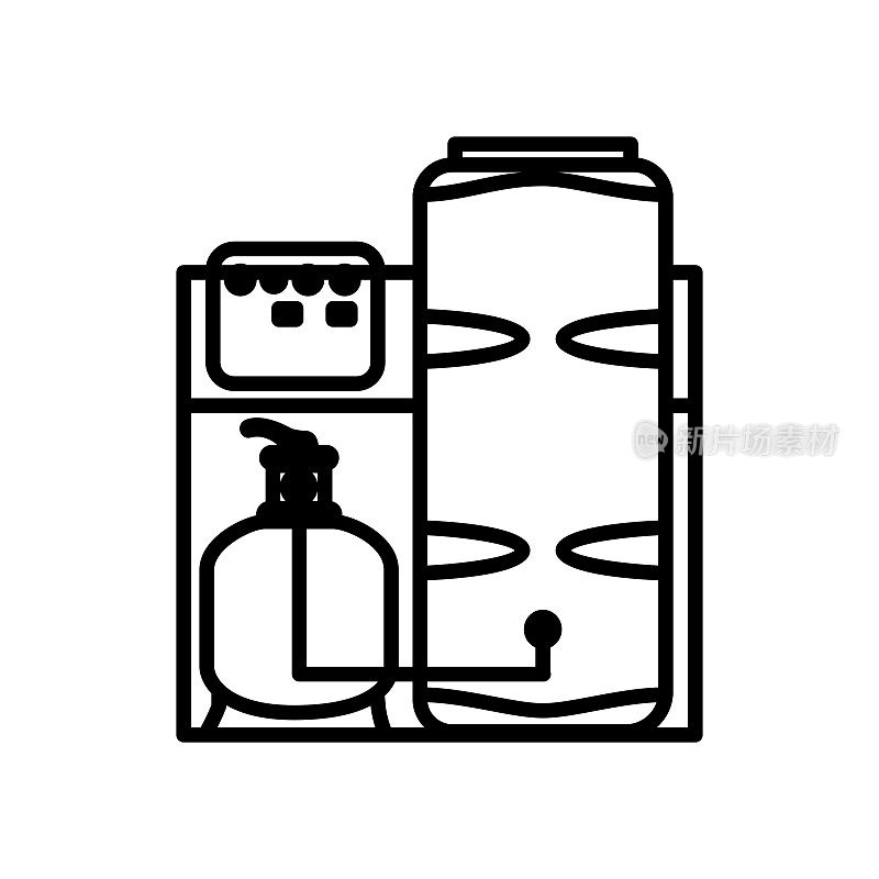 Vector icon of water purification system